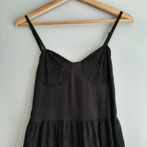 URBAN RENEWAL Vintage Fabric Floral Lace Mini Cami Dress Sz M - Picture 3 of 12